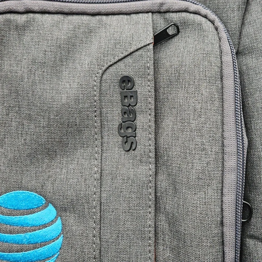 eBags Pro Slim Gray Laptop Backpack Slim Travel Tech Weekender Carry On Bag AT&T